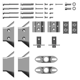 Kermi Befestigungs-Set Diveo weiß, ZB04040001 ZB04040001