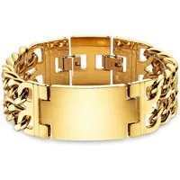 Bruno Banani Edelstahlarmband Schmuck Geschenk breites Armband mit Platte