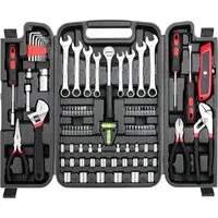 TLGREEN Werkzeugset 95-tlg Werkzeugkoffer,Steckschlüsselsatz, (Werkzeugset in Stabilem Kunststoffkoffer), Werkzeugsatz für Haushalt, Auto, DIY Reparatur