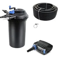 Aquaone Teichfilter Druckteichfilter Set CPF 15000 mit 30W Eco Pumpe 10m Schlauch Nr.29