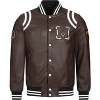 Mouflon Lederjacke Luca Uni-Farbe Braun,Authentischer College-/Varsity-Look