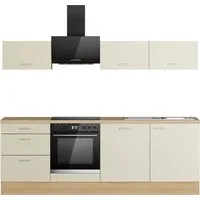 KOCHSTATION Küchenzeile KS-Sion Breite 240 cm, schnelle Montage OPTIsnap, wahlw. m.HANSEATIC-E-Geräten u.Stand Alone