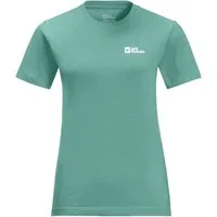 Jack Wolfskin Kurzarmshirt Essential T W mit Markenlogo auf linker Brust