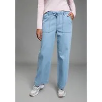 KangaROOS Weite Jeans weite Beinweite, normale Leibhöhe, knöchellanger Schnitt