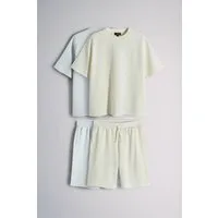The Set T-Shirt & Shorts The Set Interlock T-Shirt und Shorts, 4er-Set (4-tlg)