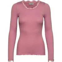 rosemunde Longsleeve Babette silk shirt mit Seide Langarm, mit Spitze, feminin, bequem, Seidenmix