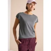 CECIL Rundhalsshirt mit Raffung