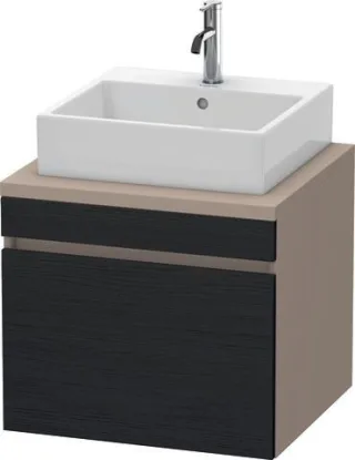 Duravit DuraStyle Konsolenwaschtischunterbau wandhängend Eiche Schwarz & Basalt Matt 600x548x512 mm  DS531001643