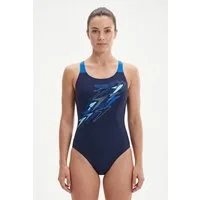 Speedo Badeanzug Medley Medalist für aktives Schwimmen geeignet, Endurance+ Material, Medalist-Rücken