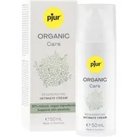 pjur Intimcreme ORGANIC Care - 50ml - Regeneratin Intimate Creme - parfumfreie Creme, natürliche, vegane Inhalte - feuchtigkeitsspendend - Made in Germany