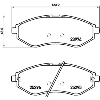 Hella Bremsbel?ge vorne Chevrolet Aveo Daewoo Kalos 8DB355017-351