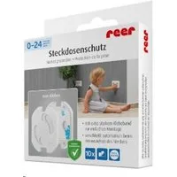Reer Kindersicherung Kindersicherung Steckdosenschutz zum Kleben, weiss, 20 Stück
