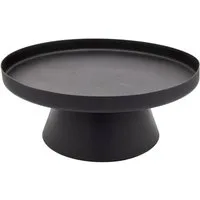 LaLe Living Dekotablett Deko-Objekt Ständer mit Deko-Tablett Enisa in Schwarz, Ø 26 cm