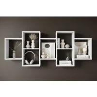 Home affaire Wandboard Wandregal Trio, 1-tlg., Stell- oder Hängeregal, 10 offene Fächer, flexibel montierbar