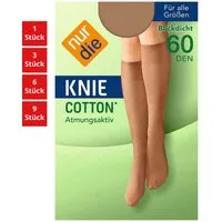 Nur Die Kniestrümpfe Cotton 60 DEN Damen (1er/3er/6er/9er Pack, 3-Paar) Knie-strümpfe thermo-socken overknee