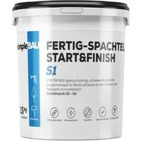 simpleBAU Spachtelmasse Spachtelmasse Weiß Innen 1.5 kg – Fertigspachtel für Wand & Decke