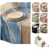 LIVINA HOME Tischläufer Premium Tischdecke abwaschbar, Tischband, moderne Leinenoptik Decke, Tischtuch, Gartentischdecke, Tafeltuch, Oster Deals Sale!