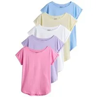 Next T-Shirt 5er-Pack T-Shirts mit Flügelärmeln, Kurzgröße (5-tlg)