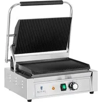 Royal Catering Kontaktgrill Sandwichmaker Gastro 2.200 W geriffelt 33 x 22 cm Toaster 50 - 300 °C, 2200 W
