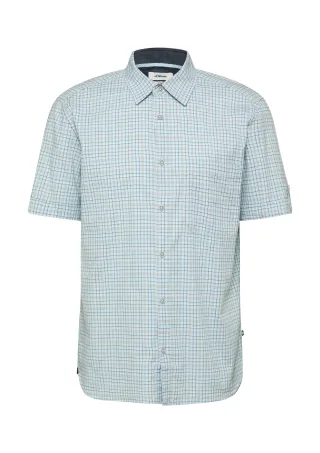 s.Oliver - Hemd blau/creme/mehrfarbig - Gr. - M