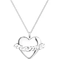 LÖB Kette mit Anhänger 925 Silber Halskette Mama Herz Anhänger Herzkette Herzanhänger Mutter (Geschenke für Frauen Beste Freundin Mutter Mama Damen zum Geburtstag Weihnachten Weihnachtsgeschenke), Kette Herzform Klein Minimalistisch Geometrisch Moder