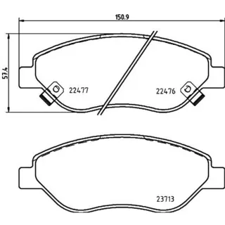 Hella Bremsbel?ge vorne Fiat Tipo 356 8DB355025-631