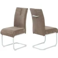 Jockenhöfer Gruppe Freischwinger Kenny (Set, 2 St), mit Taschenfederkern, Bezugsstoff Cord