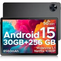 DOOGEE U11Pro Android 15/16 tablet 11 Zoll, 30GB RAM (6+24GBerweitert), 90Hz Tablet (11", 256 GB, Android 15, WIFI, 256 GB, 8580mAh, WIFI, 13MP+5MP, 5G WiFi/Widevine L1/ GPS/Face ID/OTG)