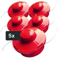 NEMAXX Fadenspule FS2 Tap & Go Fadenkopf (Trimmerkopf), (Trimmerkopf für Motorsense / Freischneider–Schnittkreis 380 mm–Rot), drehzahlfest bis 10.500 U/min, effizientes Trimmen, bruchsicher