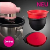 Kitty Professional Küchenmaschinenschüssel Dolly - 2er Set Profi-Schüsseleinsätze kompa. mit KitchenAid, (4-tlg)