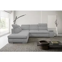 WERK2 Ecksofa Alicante Cord L-Form, Schlaffunktion & Bettkasten, 280 cm breit, Schlafsofa mit Bettkasten & verstellbaren Kopfstützen, frei stellbar