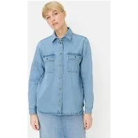camel active Jeansbluse mit Knopfleiste Langarm