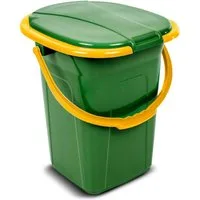 GreenBlue Campingtoilette GB320 Tragbarer Toiletten-Eimer mit Tragegriff 19L, Toilettenpapierhalter, Auskipp-Hilfe für Camping, Wohnwagen, Boot