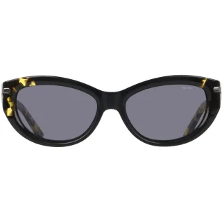 Nike - "Crescent Fawn" Katzenauge-Sonnenbrille für Damen (Schwarz/Grau)