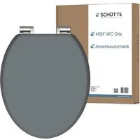 Schütte WC-Sitz SPIRIT GREY, Toilettendeckel, mit Absenkautomatik