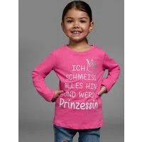 KIDSWORLD Langarmshirt Ich schmeiss alles hin und werd´ Prinzessin langärmlig, Basic-Passform, mit Glitzerdruck