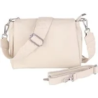 MIRROSI Umhängetasche Damen, Crossbody Bag, Echtleder Made in Italy (1 Tasche 2 Gurte oder Basic Version 1 Tasche 1 Gurt), 26x20x9cm (BXHXT)