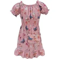 Girls Fashion Sommerkleid Mädchen Kleid Sommerkleid mit Tasche, K9532e