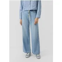 s.Oliver Weite Jeans Jeans-Hose SURI Jeans Suri / Regular Fit / Mid Rise / Wide Leg / mit Bindedetail