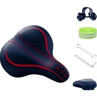 Forrlite Fahrradsattel Fahrradsattel Ergonomischer für Herren/Damen,Universeller Ersatzsattel (Universeller Ersatzsattel für Heimtrainer, MTB, E-Bike, Cityrad & Rennrad,Atmungsaktiv,mit Werkzeug, Mit wasserdichter Abdeckung), Wasserdicht Leder,mit üb