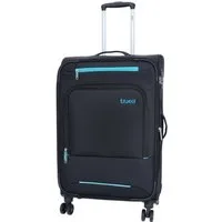 TheTrueC Koffer TheTrueC 4-Rad Trolley 69cm Black-Blue Palma Black, 4 Rollen Rollen
