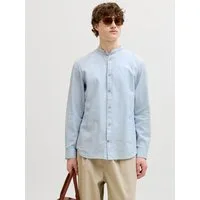 Jack & Jones Langarmhemd JJESUMMER LINEN BLEND BAND SHIRT L/S SN Baumwollmischung, regular fit