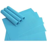 matches21 HOME & HOBBY Platzset Tischsets BORDA 6er Set Türkis-blau als Tischuntersetzer, (6-St), Abwaschbare Platzsets als Tischunterlagen für Ess-Tisch Tisch-Deko