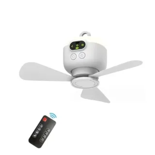 IPRee Portable Ceiling Fans 8000mAh Outdoor Camping Fan Tent Ventilator Cooler Rechargeable Electric Fan Remote Control