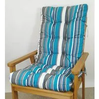 Rattani Hochlehnerauflage Polster für Gartenstuhl Hochlehner Auflage Sylva 120x50 Teflon Caribe, UV-Beständig, Wasserbeständig, Haltebänder, extra dicke Füllung .