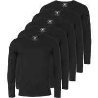 Young & Rich Langarmshirt Herren Uni Basic Longsleeve V-Ausschnitt Unterziehshirt 2001 5er Pack (5er-Pack, 5-tlg., 5er-Pack) V-Ausschnitt unifarben langarm slim fit