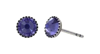 konplott - Ohrstecker - Black Jack lila