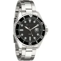 Miraval Quarzuhr Miraval Herrenarmbanduhr, mit Edelstahlarmband 43 mm Datumsanazeige Lupe Quarzuhrwerk 21 mm