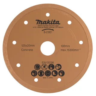 Makita Diamantscheibe nass, 125x20 mm - Beton/Ziegel - 1 Stück - B-21951