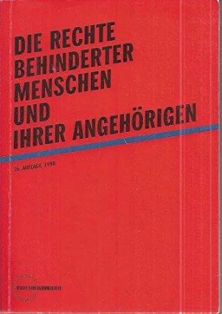 Die Rechte behinderter Menschen und ihrer Angehörigen